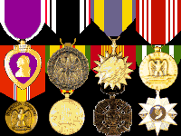 Purple Heart, POW Medal, Air Medal, Good Conduct, National Defense, Vietnam Service, RVN Gallantry Cross, RVN Vietnam Campaign