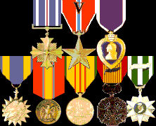 DFC, Bronze Star, Purple Heart, Air Medal (8 awards), National Defense, Vietnam Campaign, Vietnam Service
