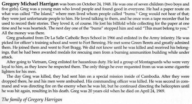 Gregory M Harrigan