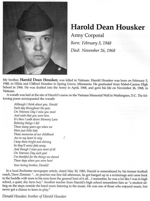 Harold D Housker