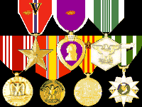 Bronze Star (2), Purple Heart (2), Army Commendation Medal, Good Conduct Medal, National Defense, Vietnam Service, and Vietnam Campaign medals