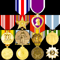Army Good Conduct, WW2 Victory, National Defense, Korean Service, Vietnam Service, UN Service, RoK Service, RVN Campaign medals